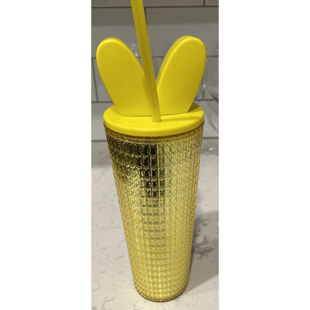 PEEPS Brand NEW Bunny Tumbler Yellow Sparkle EASTER Double Wall 24.5 oz BPA Free - Picture 2 of 2